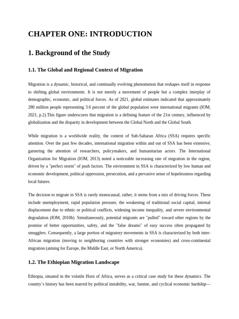 Migration Dynamics in Ethiopia: Challenges | PDF | Human Migration ...
