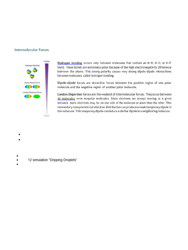 Intermolecular Forces Lab Guide | PDF | Intermolecular Force ...