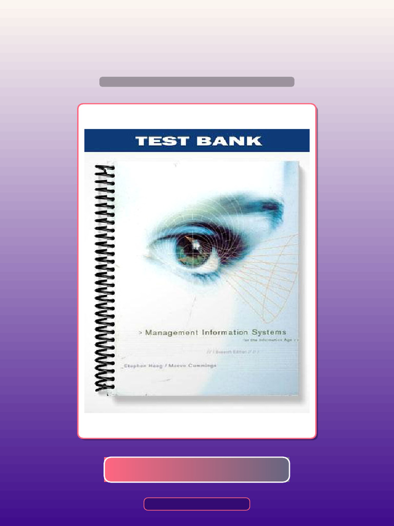 Test Bank for Management Information Systems 7th Edition by Haag | PDF ...