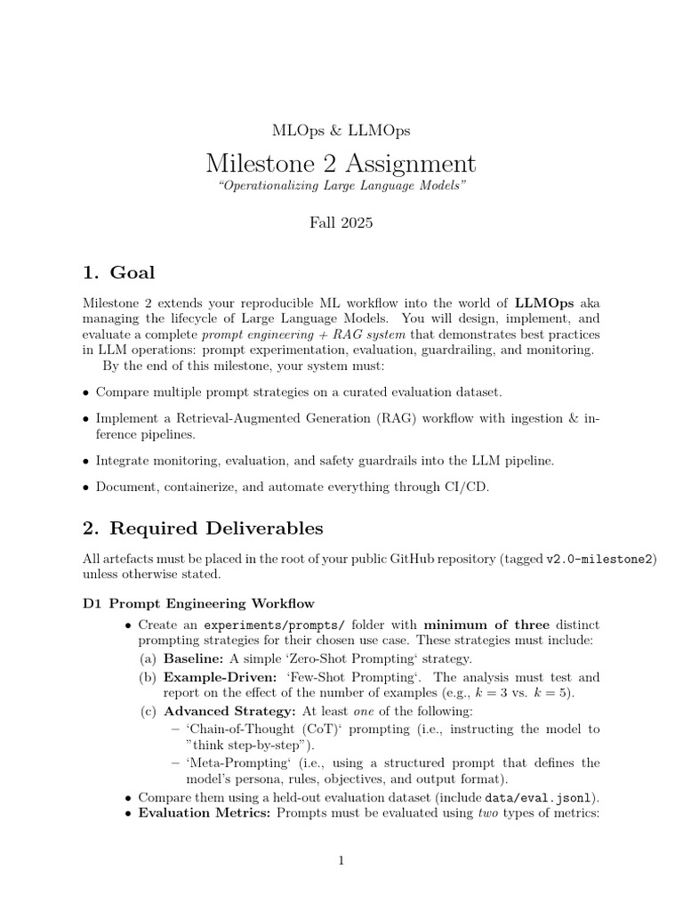 LLMOps_Milestone | PDF | Computing | Information Technology