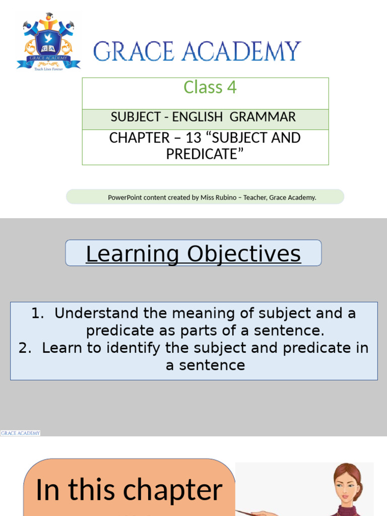 Subject and Predicate in English Grammar | PDF | Subject (Grammar) | Verb
