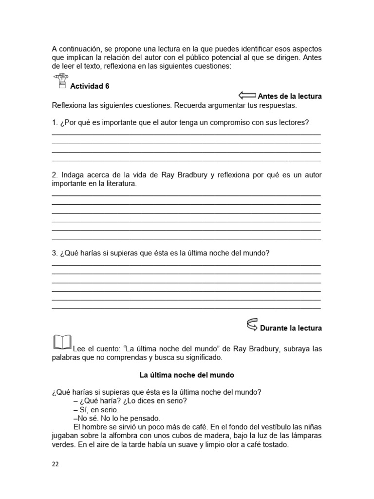 Reflexiones sobre "La última noche del mundo" | PDF | La imagen de ...
