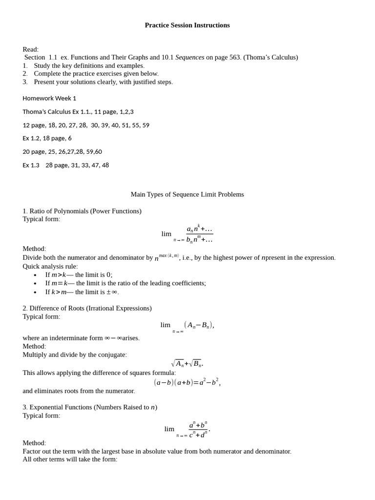 Practise Week 1 2 Functions and Sequences | PDF | Function (Mathematics ...