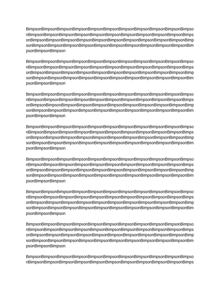 Bimpson Repetition Analysis Document | PDF