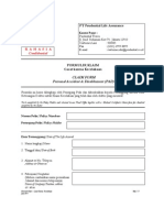 Personal Accident & Disablement Claim Form