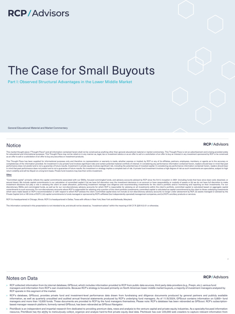 Advantages of Small Buyouts Explained | PDF | Private Equity | Investing