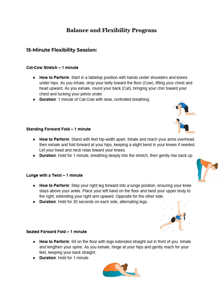 Balance and Flexibilty Program | PDF | Foot