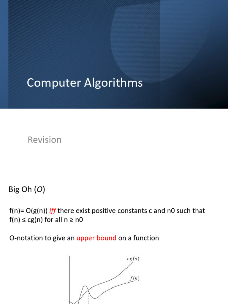 Understanding Computer Algorithms and Complexity | PDF | Time ...