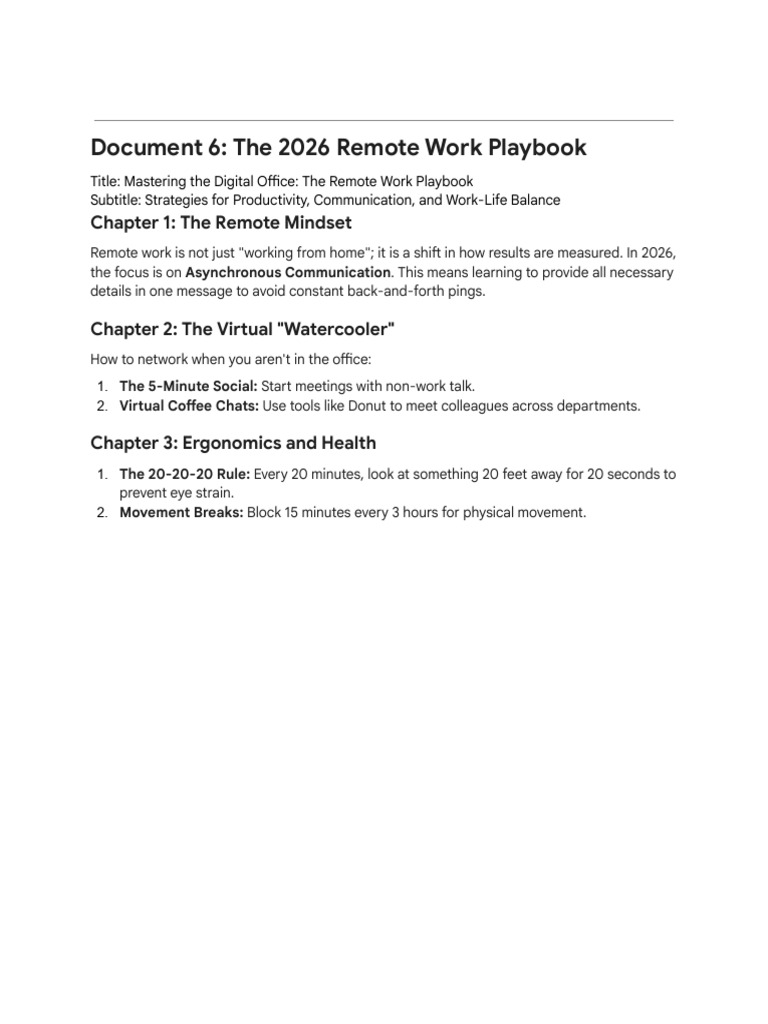 2026 Remote Work Strategies Guide | PDF