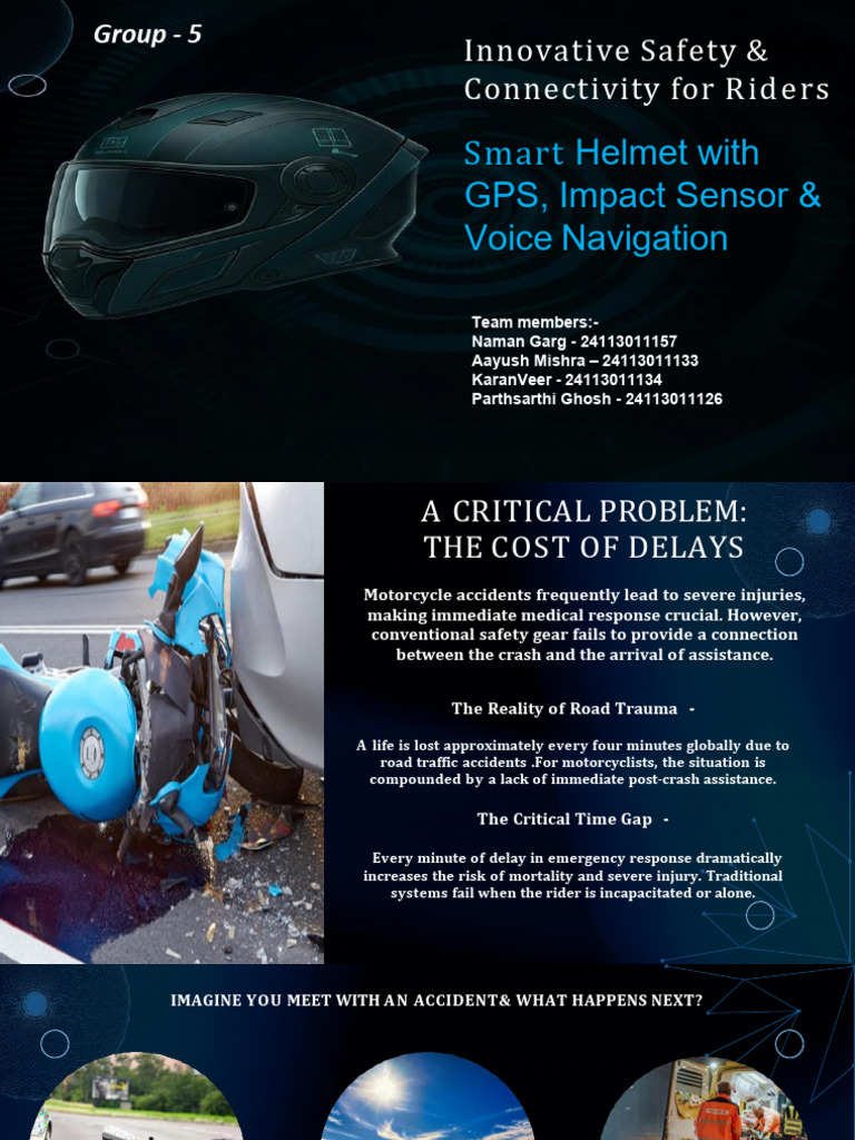 Smart Helmet with GPS & Safety Features | PDF | Global Positioning ...