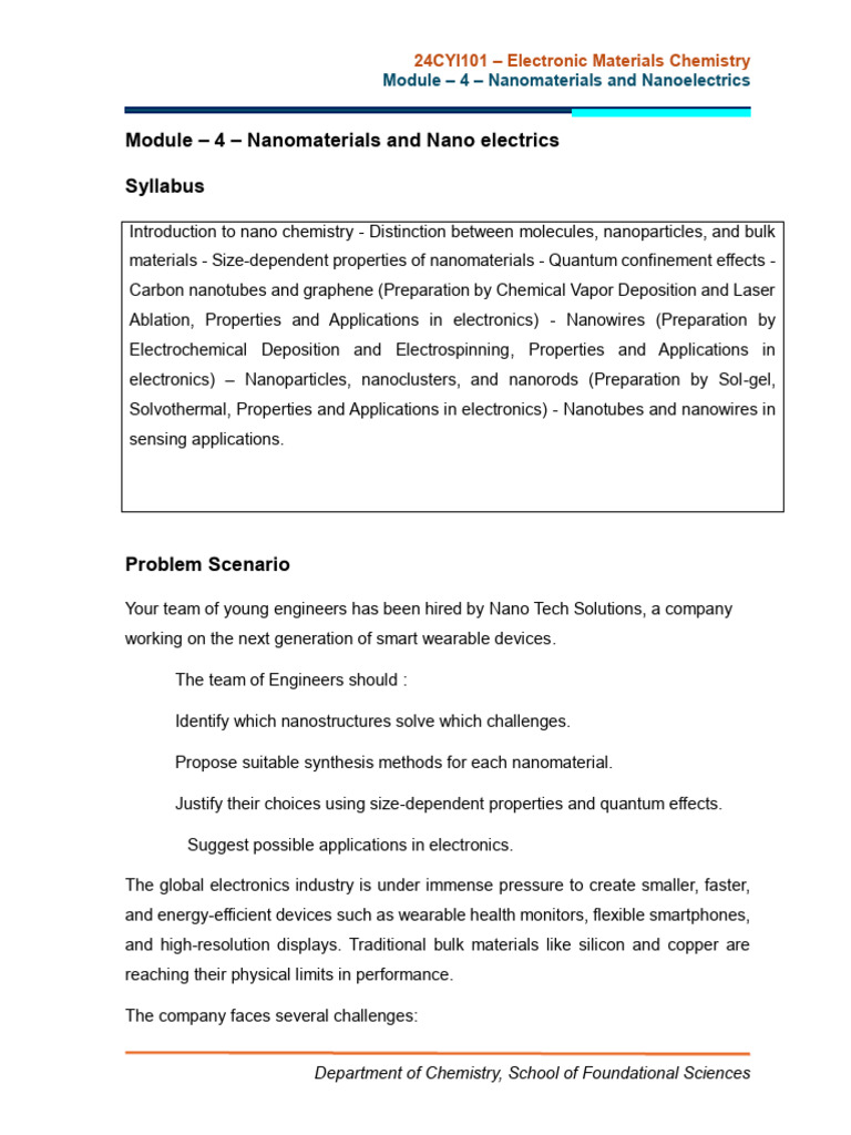Nanomaterials in Smart Electronics | PDF | Carbon Nanotube | Nanomaterials