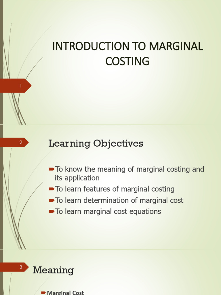 Understanding Marginal Costing Principles | PDF | Business Economics ...