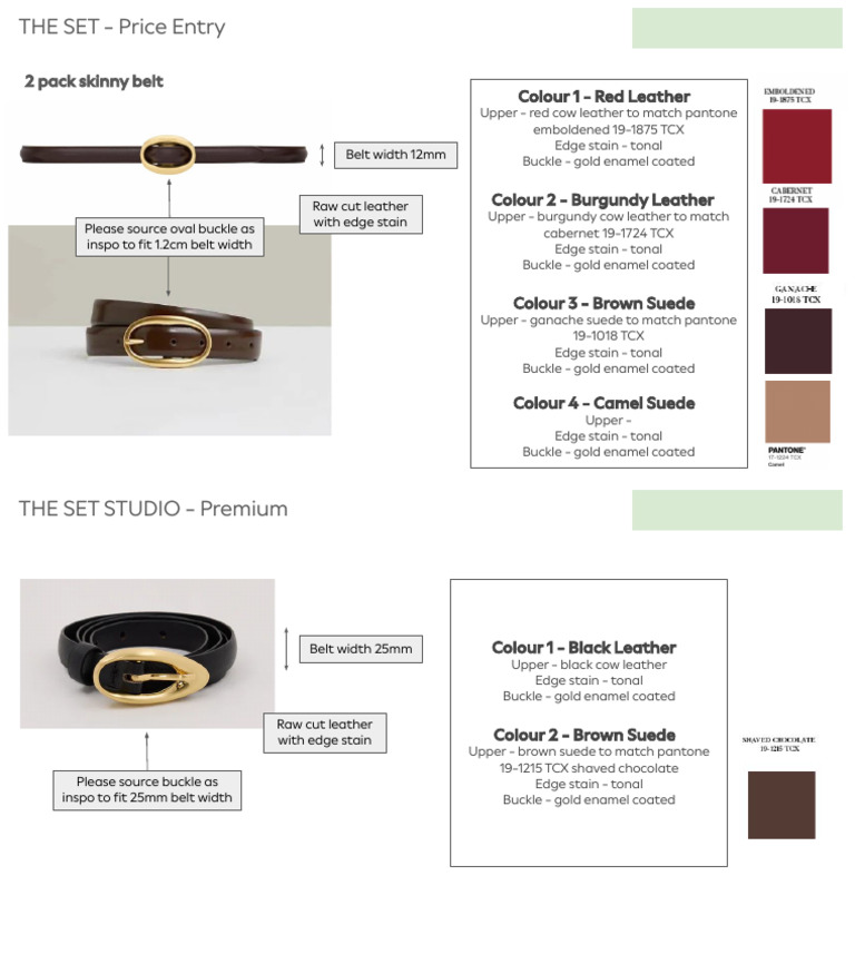 Premium Leather Belt Collection | PDF