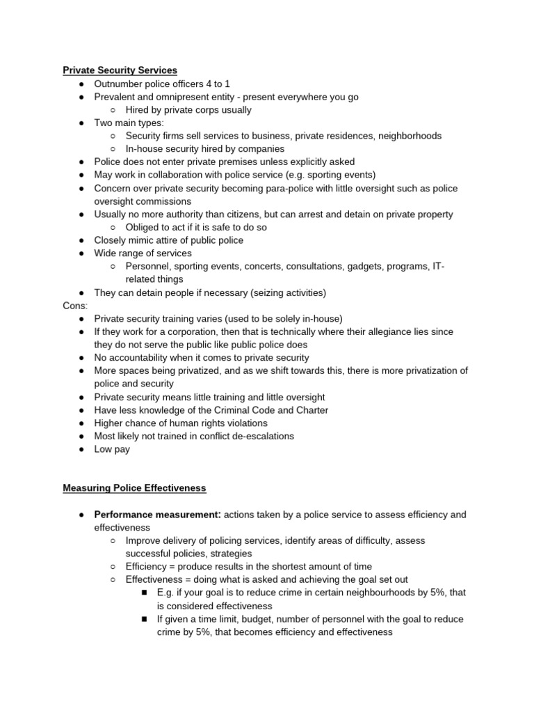 Understanding Private Security Services | PDF | Police