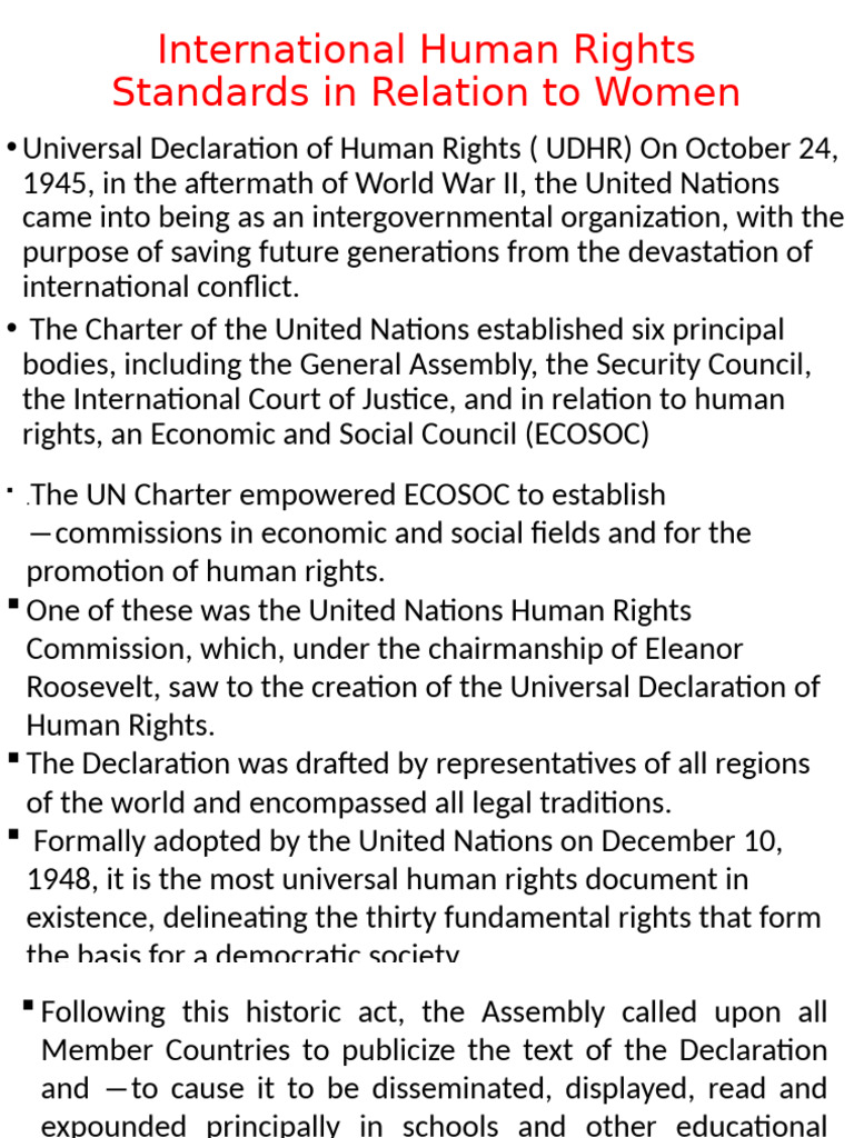 Women's Rights in International Law | PDF | Human Rights | Convention ...