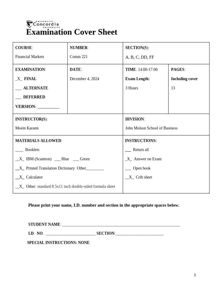 COMM 221 Final exam December 2024 No Soln (3) (2) | PDF | Taxes | Economies