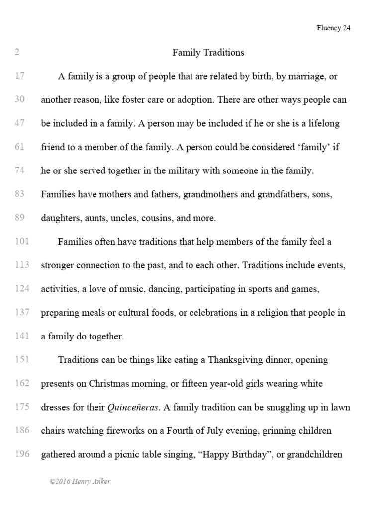 24 Family Traditions | PDF