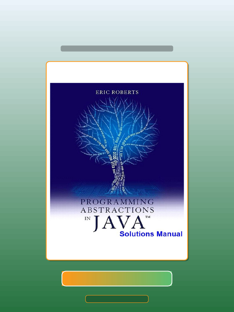 Test Bank for Programming Abstractions in Java 1st Edition Roberts ...