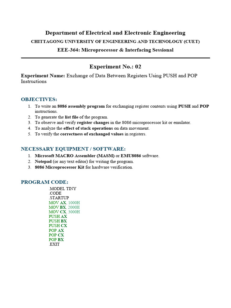 Experiment 2 | PDF