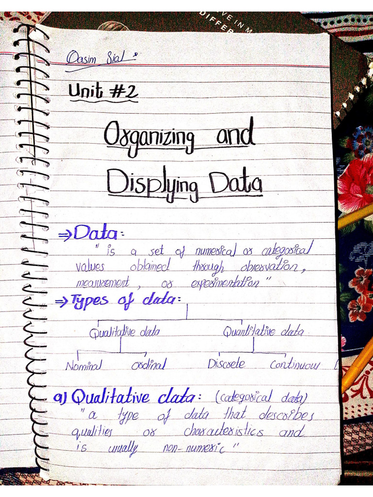 Chapter#2 Organizing and Displaying Data - Qasim Sial | PDF