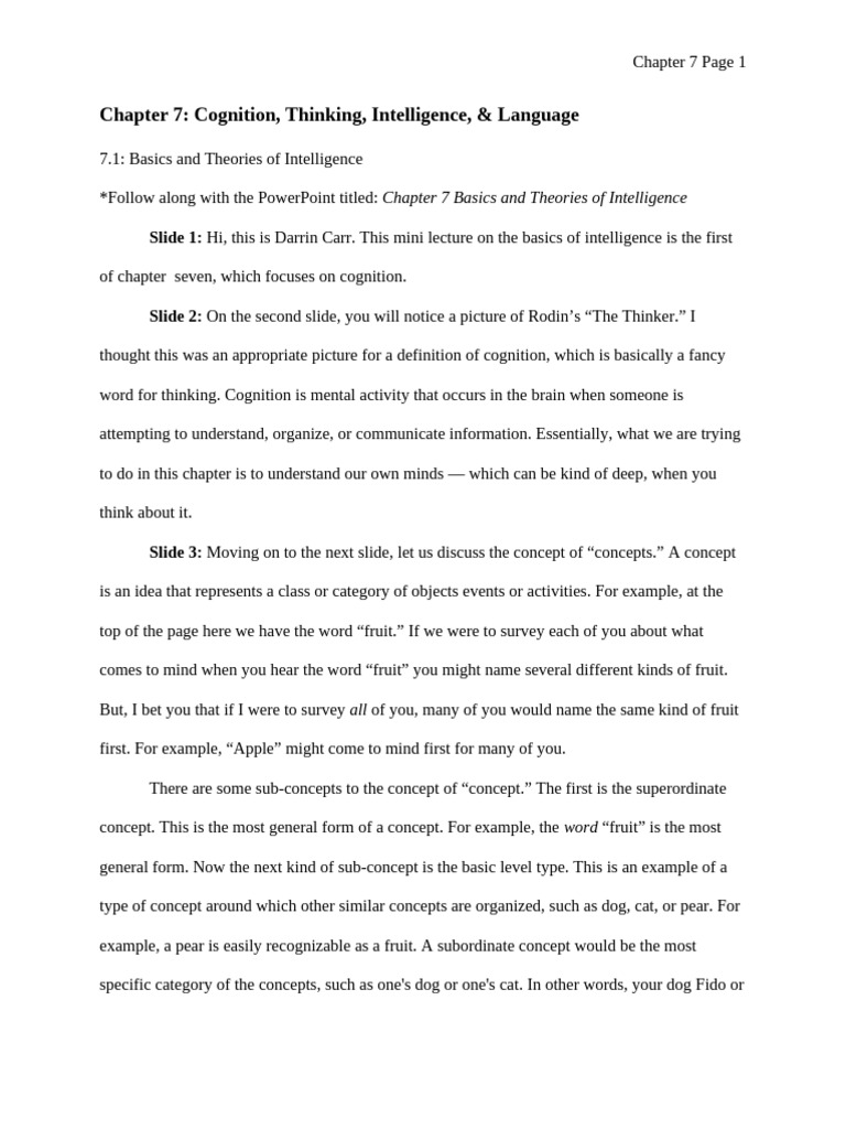 Understanding Intelligence and Cognition | PDF | Intelligence Quotient ...