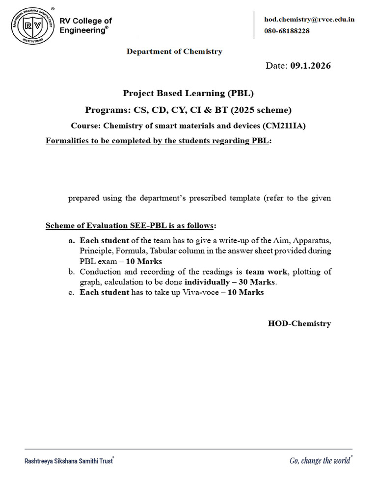 PBL Instructions | PDF