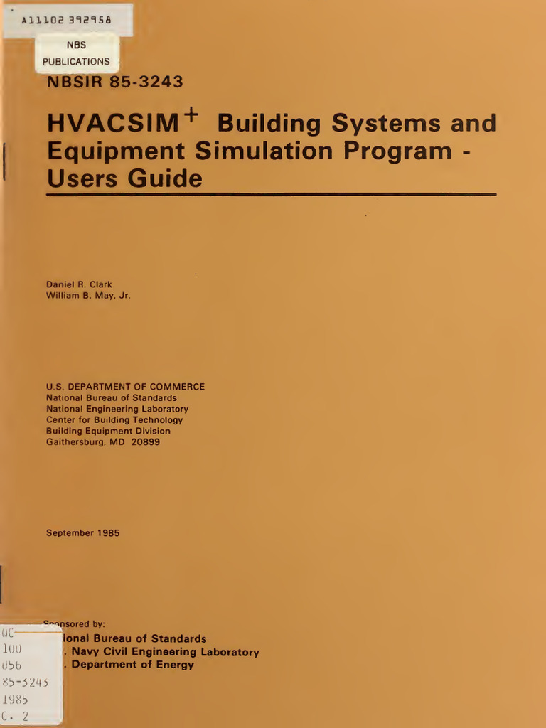 HVACSIM+ User Guide for Building Simulation | PDF | Variable ...
