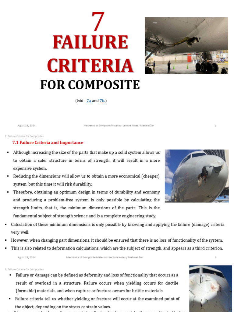 Composite Materials Failure Criteria Explained | PDF | Strength Of ...