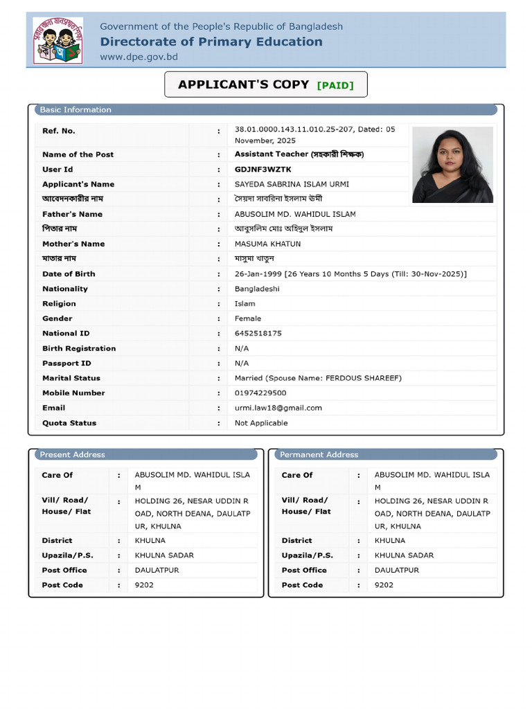 Applicant | PDF