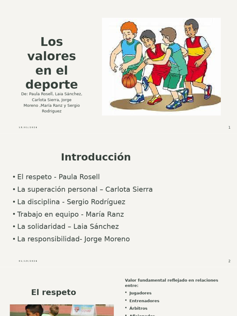 Valores Esenciales en el Deporte | PDF | Sicología