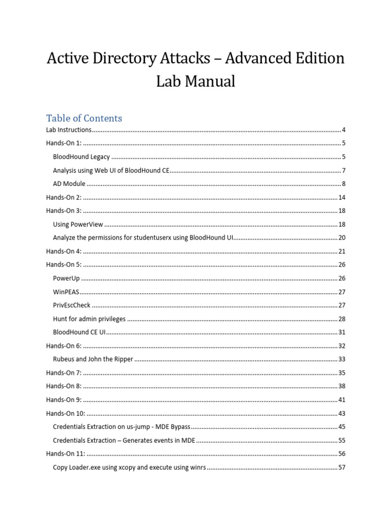 Advanced Active Directory Attack Lab | PDF | Windows Registry | Active ...