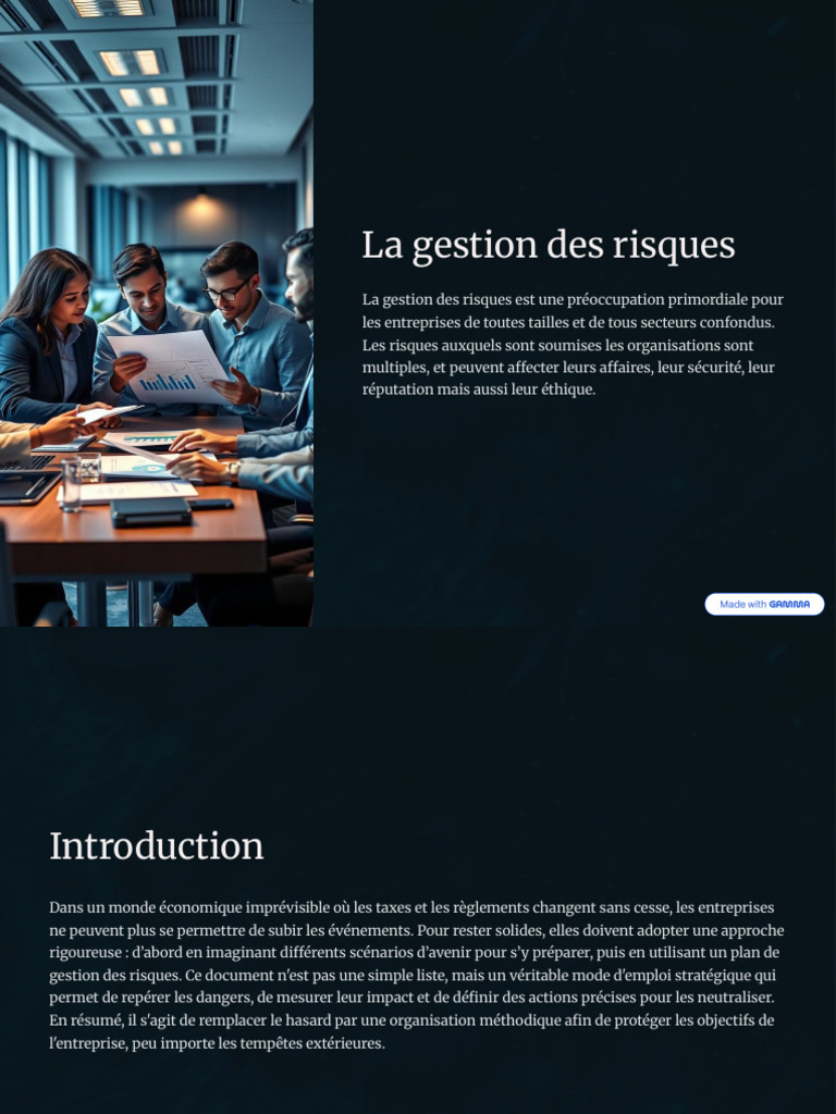 Gestion des risques en entreprise | PDF | Business | Risque