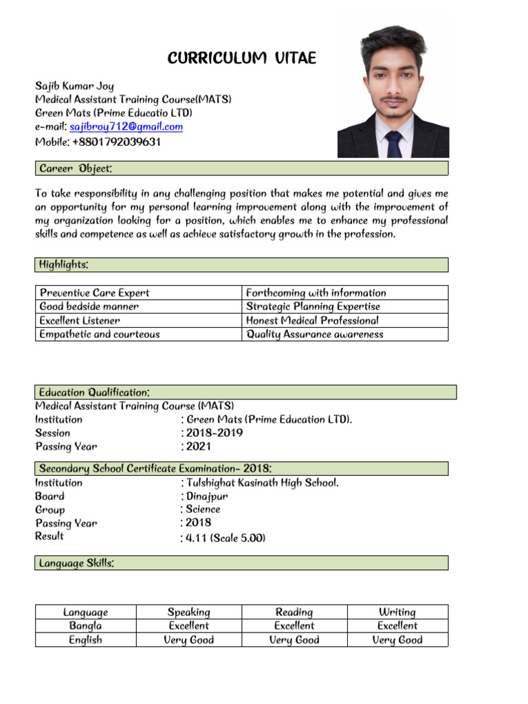 Sajib Update Cv Extracted 01110608 | PDF