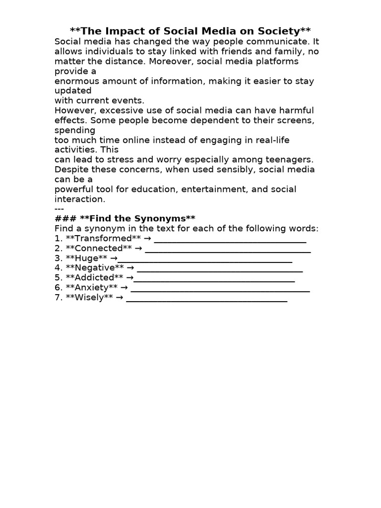 The Impact of Social Media on Society | PDF