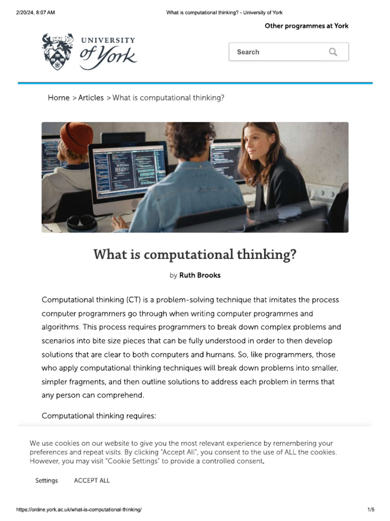 Computational Thinking | PDF