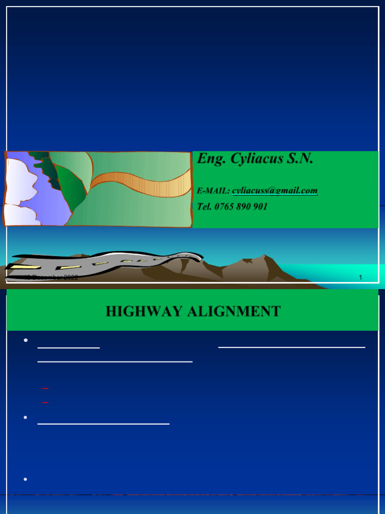 Highway Alignment: Design and Factors | PDF | Surveying | Road