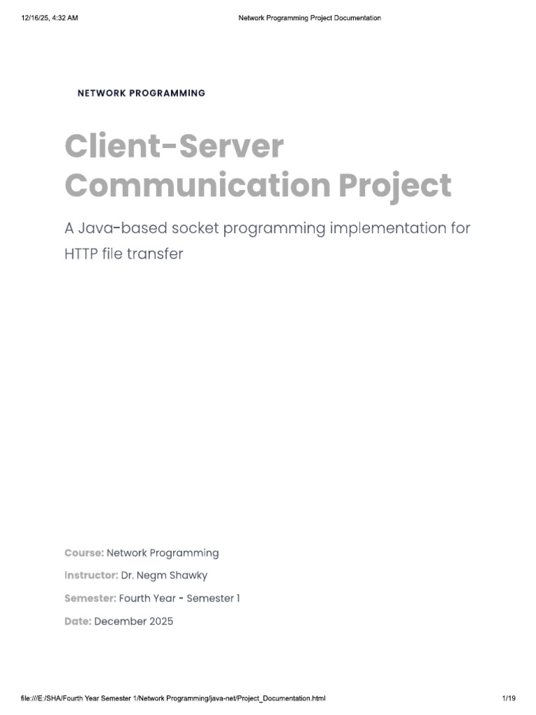Network Programming Project-1 | PDF