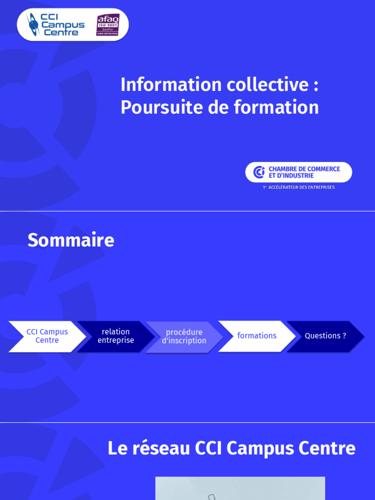 Formations et Inscription CCI Campus Centre | PDF | Business