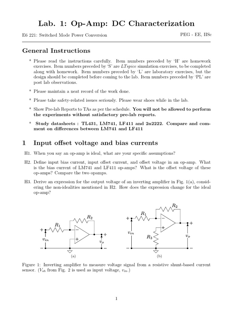 SMPC_EXP1 | PDF | Operational Amplifier | Amplifier