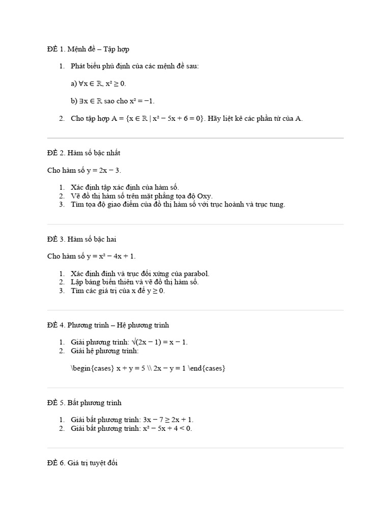 Toán 10 | PDF