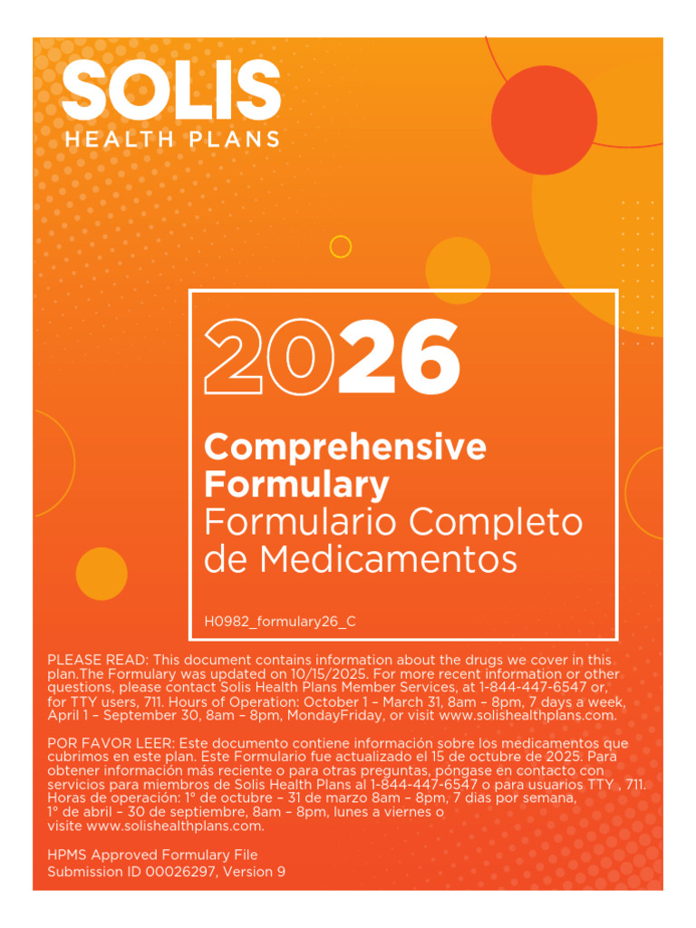 Solis Health Plans 2025 Drug Formulary | PDF | Social Programs | Health ...