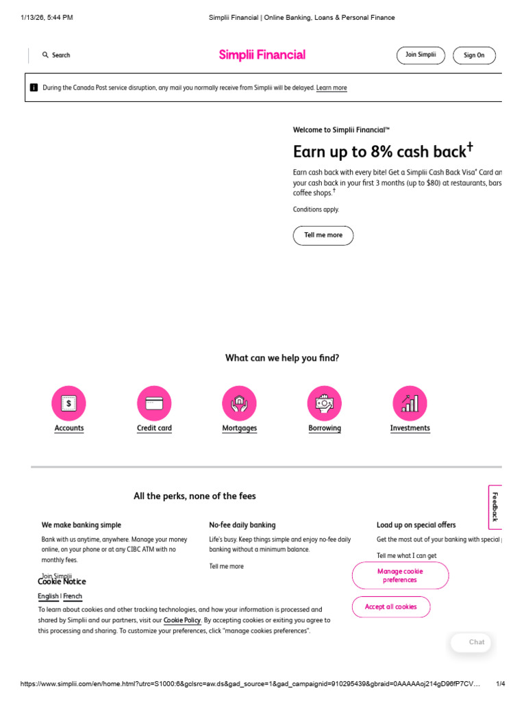 Simplii Financial: No-Fee Banking & Cash Back | PDF | Credit Card | Banks