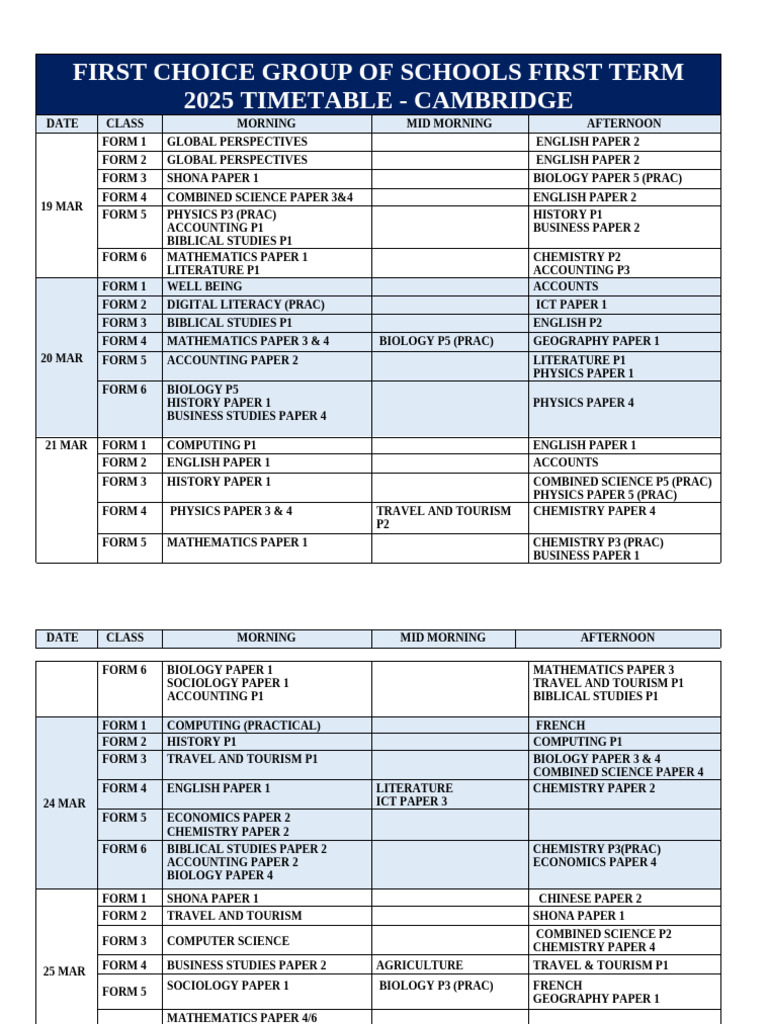 Final Draft Cambridge Term One Timetable | PDF | Science | Inquiry