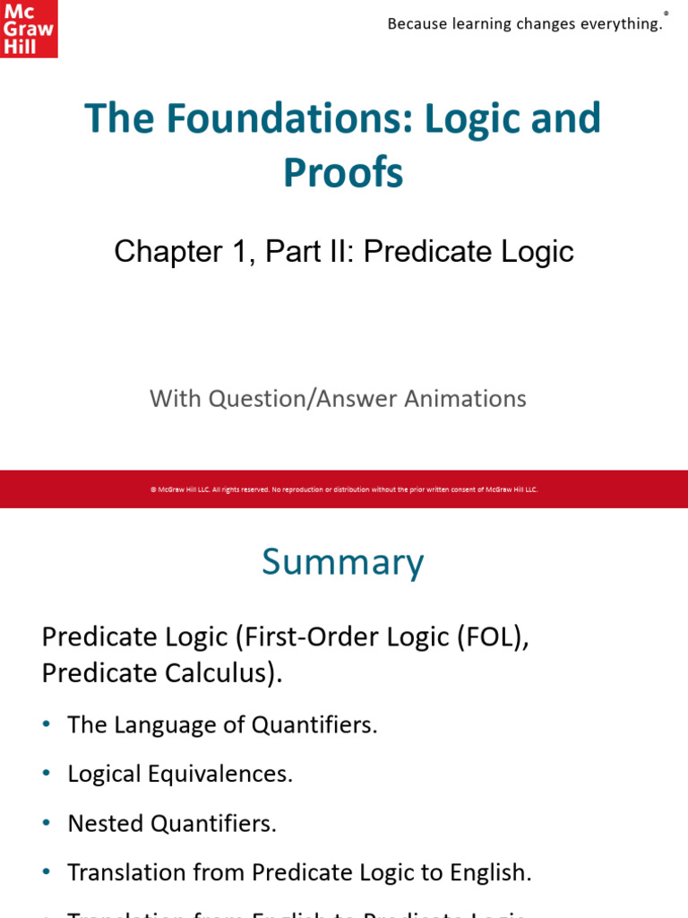 Understanding Predicate Logic Basics | PDF | Logic | First Order Logic