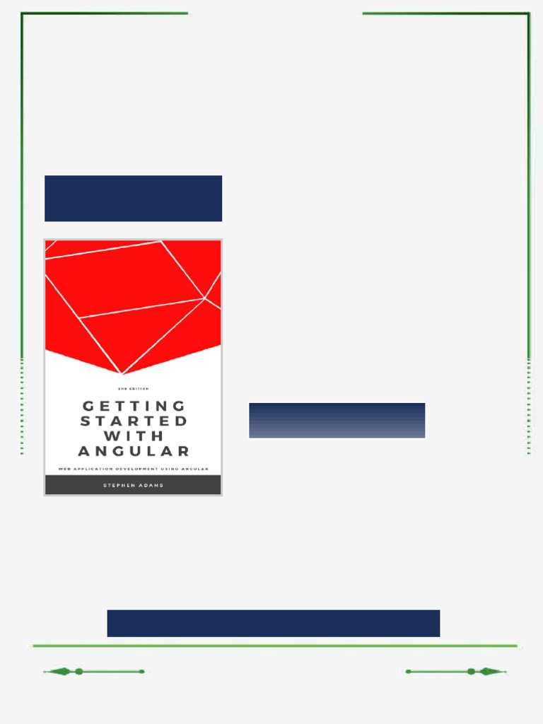 Getting Started With Angular 2nd Edition Stephen Adams eBook easy ...