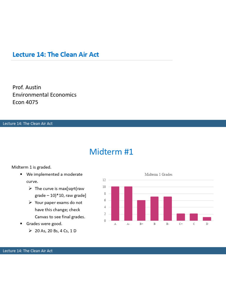 Overview of the Clean Air Act | PDF | Clean Air Act (United States ...