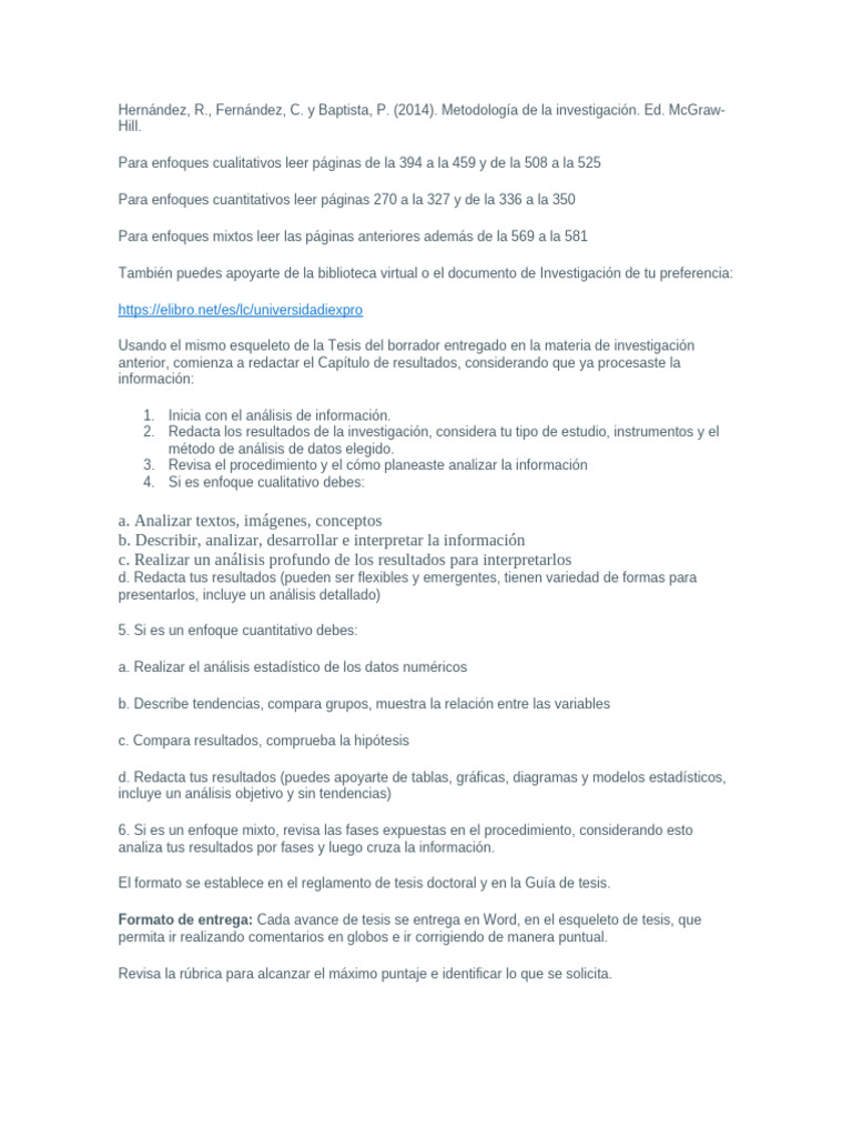 Guía para Redactar Resultados de Tesis | PDF