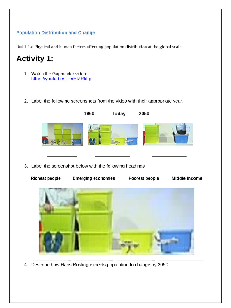1.1.a Hans-rosling Activity 1 | PDF