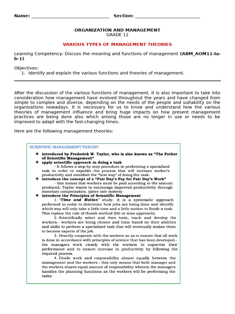 Org & man (11-14) | PDF