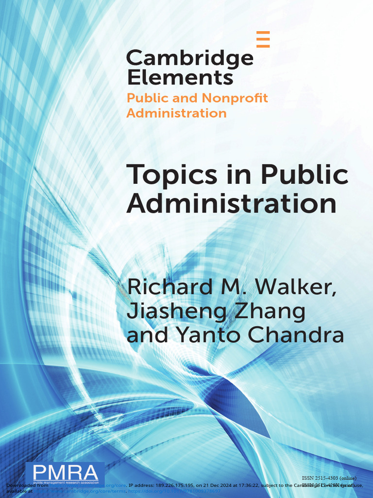Topics in Public Administration | PDF | Science